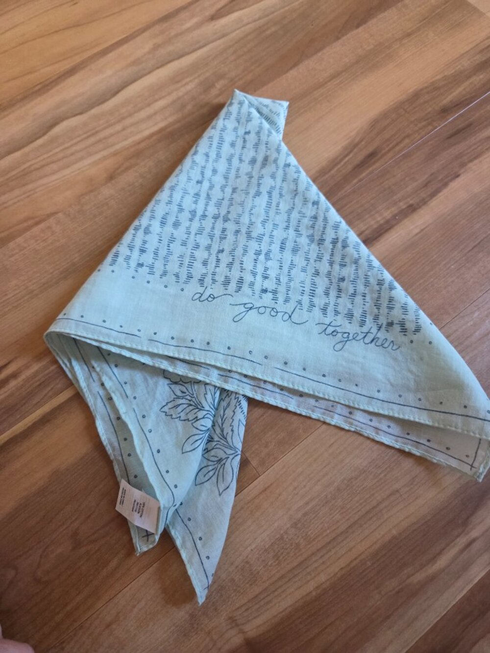 Light Green Cotton Printed Bandana Scarf Target